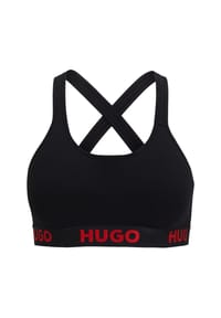 HUGO RED - Sporty Logo Bralette, Logo-Bund, für Damen - 001 BLACK