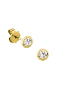 MONCARA - Damen Ohrstecker,  585er Gold, 2 Diamanten zus. ca. 0,40 Karat - Gelbgold