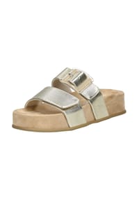 paul green - Lederimitat Pantoletten - Metallic Silver