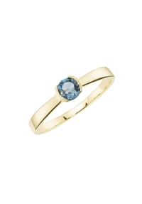 Luigi Merano® - Ring mit Blautopas London Blue, Gelbgold 585 - blau