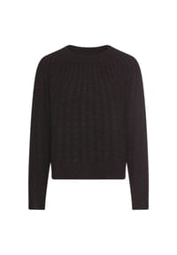 camel active - Strickpullover mit Rundhalskragen - Kaviar