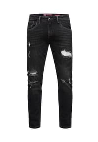 RUSTY NEAL - Jeanshose TORI mit dezenter Waschung - Black Used