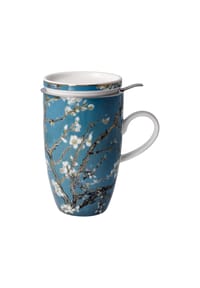 Goebel Teetasse mit Deckel und Sieb Vincent van Gogh  Mandelbaum Blau - Vincent van Gogh - Blau