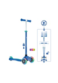 GLOBBER - PRIMO PLUS LIGHTS dunkelblau, mit Leuchtrollen - blau