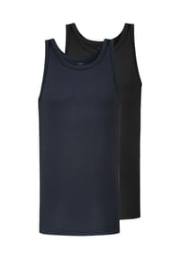 mey - Unterhemd / Tanktop 2er Pack Iconic Modal - Dunkelblau / schwarz