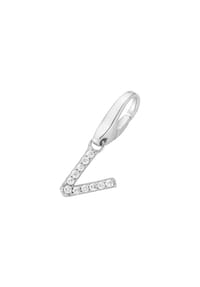 GIORGIO MARTELLO MILANO - Charm Buchstabe V, Zirkonia Steine, Silber 925 - weiß