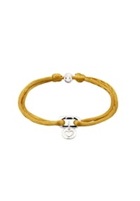 elli. - Armband Satin Golden Yellow Smiling Face Herz 925 Sterling Silber - Gelb