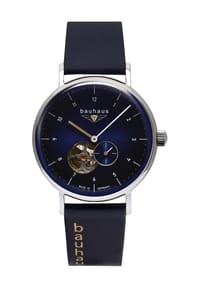 IRON ANNIE - Bauhaus Editon Herren Automatikuhr "Bauhaus Edition 2166-3" - silber/blau