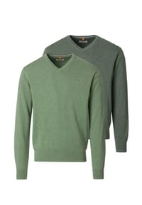 redmond - Pullover 2er Pack Basic - Braun