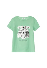 s.Oliver - T-Shirt, Wendepailetten, für Kinder - grün