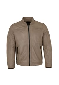 JILANI - Herren Lederjacke Lammnappa taupe - taupe