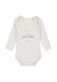 MANGUUN - Body, Langarm, für Babys und Kleinkinder - 1 GREEN STRIPE