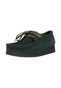 CLARKS® - Mokassins Wallabee EVO mit naturbelassener Kreppsohle - 3001A Dark Green Suede