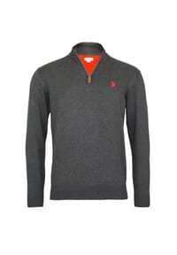U.S. POLO ASSN. - Pullover Troyer Half Zip - anthrazit
