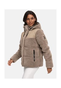 MARIKOO® - Kapuzenplüschjacke Kaguraa 16 - Aubergine