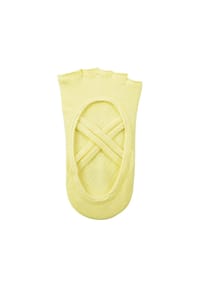 MUNADUNA - Yoga-Zehensocken mit Doppelkreuz  - offene Zehen Zehensocken,Anti-Rutsch,Elastisch - Gelb