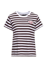 QUEEN KEROSIN - T-Shirt mit Bretonstreifen Redondo Beach - Speed Kings - braun