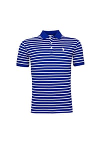 U.S. POLO ASSN. - Poloshirt Kurzarmshirt Polokragen mit Streifen - blau