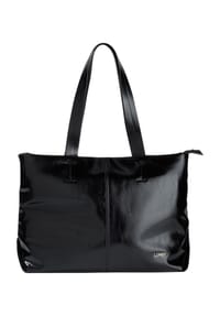 L.CREDI PRAG - Shopper, Lack-Design, Emblem, für Damen  - SCHWARZ