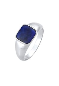 elli. PREMIUM - Ring Elli Premium Ring Siegelring Sodalith Quadrat Klassik 925 Silber - Gold