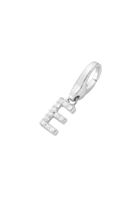 GIORGIO MARTELLO MILANO - Charm Buchstabe E, Zirkonia Steine, Silber 925 - weiß