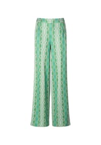 MADELEINE - Weite Jerseyhose mit Grafikprint - apfelgrün / multicolor