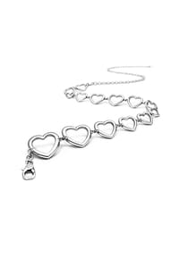 collezione alessandro® - Kettengürtel Love mit Herzen, Made in Italy - silber