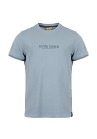 ROADSIGN® australia - Herren T-Shirt Piqué Basic aus Pique-Baumwollstoff mit Printaufdruck - blau