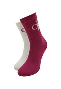 Calvin Klein - Socken, 2er-Pack, Rippbündchen, für Damen - 001 BLACK