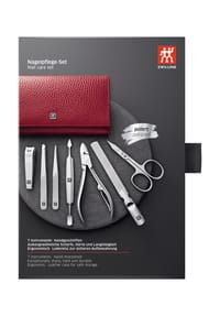 ZWILLING CLASSIC INOX - Maniküre Set 7tlg. in Rot - ROT/SILBER