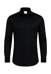 Vercate - Bügelfrei Businesshemd, Satin, Slim Fit, Langarm, für Herren - navy