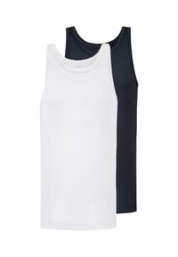 mey - Unterhemd / Tanktop 2er Pack Iconic Modal - Dunkelblau / schwarz