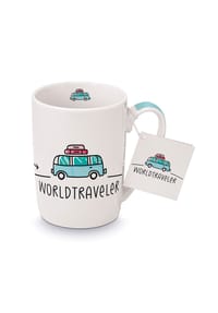 ppd - Henkelbecher Becher Worldtraveler, 250 ml - Mehrfarbig