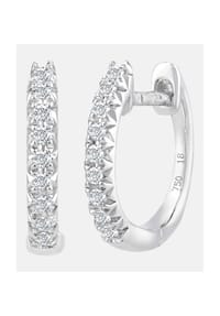 Diamant L'eternel - Creolen, mit 0.15 ct Diamant, 750 Weißgold - white gold