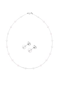 elli. - Schmuckset Elli Schmuckset Schmuck Set Süßwasserzuchtperle 925 Sterling Silber - Weiß
