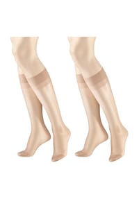 Hudson - Lilly Lafina Feinkniestrümpfe, 2er-Pack, 15 den, für Damen - 0010 TEINT
