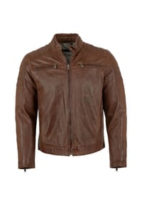 deercraft - Herren Lederjacke Lammnappa dunkel cognac - dark cognac