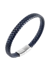 Adelia's Bold Style - Armband – Textilarmband aus Leder 20 cm - blau