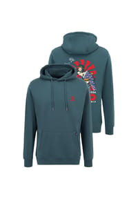 OLDSKULL - Hoodie Asian Neon Djane Logo Graphic Traditionelles fernöstliches Motiv - Black