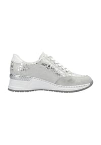 rieker - Sneaker, Leder, für Damen - FOG-SILVER/KREID