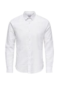 ONLY & SONS - Hemd "Caiden", Slim Fit, Langarm, Kent-Kragen, für Herren - 188758 WHITE