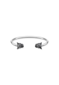Thomas Sabo - Thomas Sabo Armreif Black Cat 925 Sterlingsilber, geschwärzt, Kaltemail - silberfarben