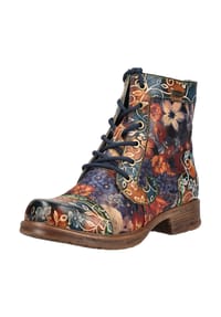 LAURA VITA® - Leder/Textil Stiefelette - Blau/Rot