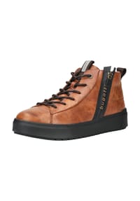 bugatti - Lederimitat Sneaker - Cognac