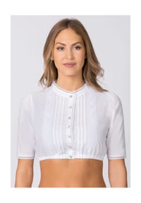 STOCKERPOINT - Dirndlbluse, Stehkragen, Halbarm, für Damen - WEISS