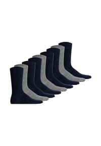 Hudson - Unisex Socken, 9er Pack - Easy, Komforbund, Basic Socken, einfarbig - Dunkelblau/Grau