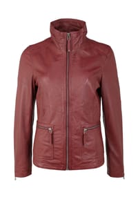 7eleven - Lederjacke Rimini in stilvollem Design - bordo
