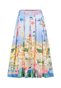 Vera Mont - Sportiver Rock mit Gummizug - Light Blue/Red