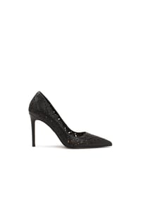 Kazar - Durchbrochene schwarze Lederpumps - Schwarz