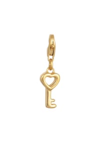 elli. - Charm Schlüssel 925 Sterling Silber - Gold